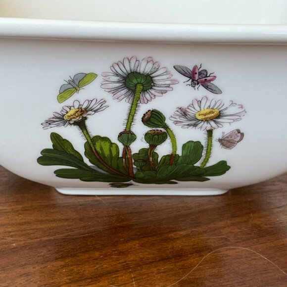Portmeirion Botanic Garden Pansy 6.5" Square Bowl Cereal Soup Replacement Viola - Picture 11 of 13